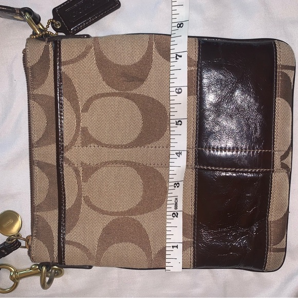 Coach Cross Body Bag Logo Print-canvas/tan - Picture 9 of 14